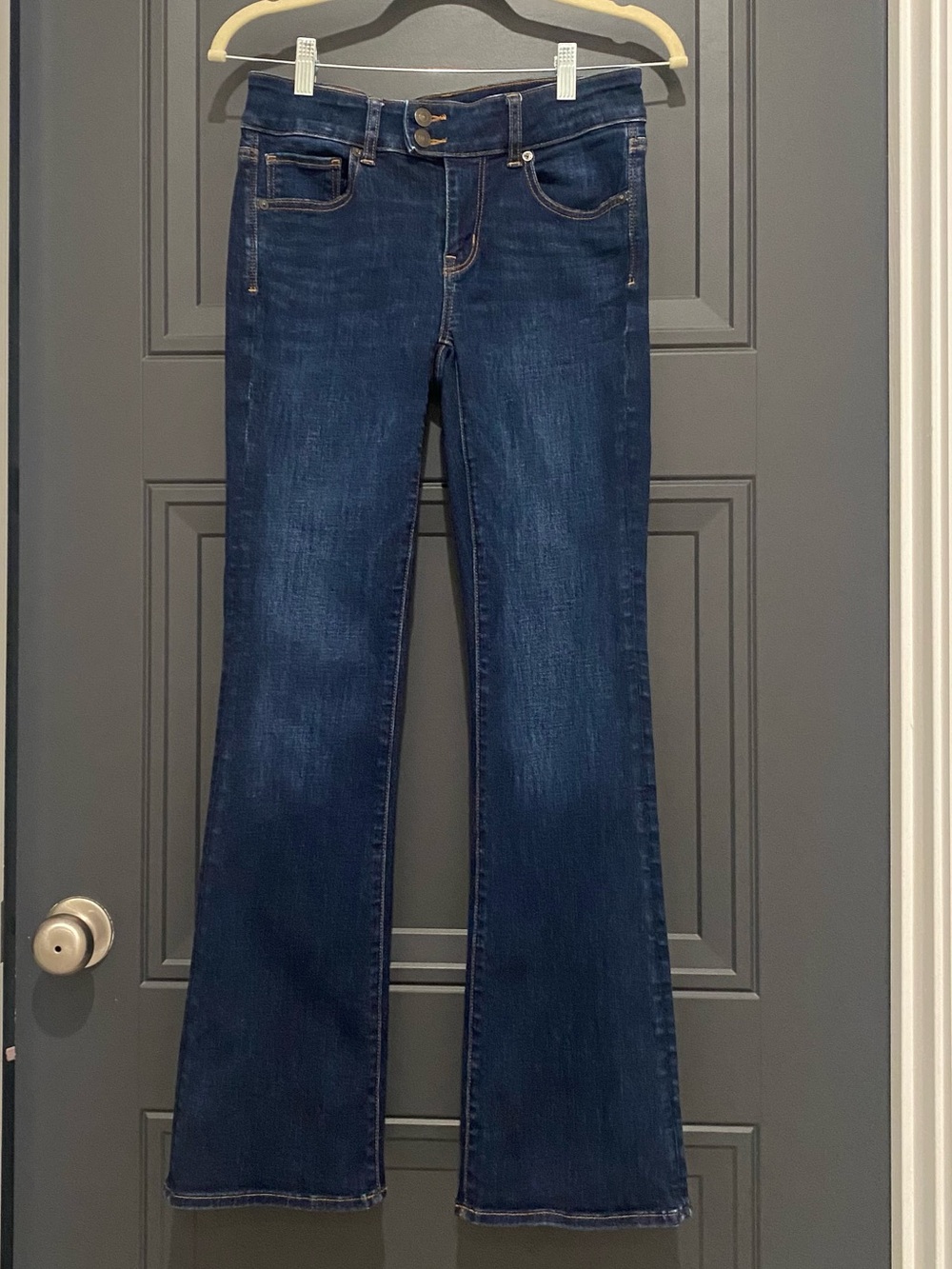 American Eagle Dark Blue Kick Boot Jeans Size 4